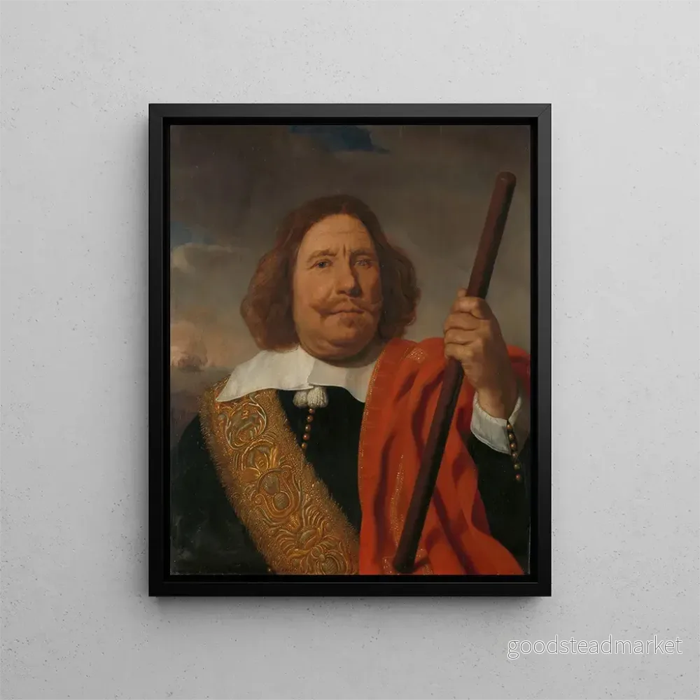 Egbert Meeuwsz Cortenaer 1605-65 viceamiral, amiralitetet vid Meuse, Rotterdam – Bartholomeus van der Helst | Konsttryck Egbert Meeuwsz Cortenaer 1605-65 viceamiral, amiralitetet vid Meuse, Rotterdam – Bartholomeus van der Helst | Konsttryck