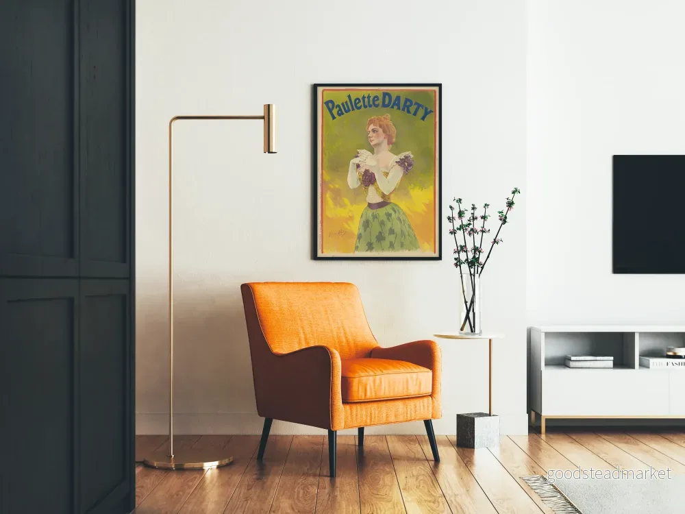 Vintageposter av Paulette Darty i historisk kostym - Bild 2