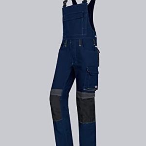BP 1815 720 153 58 arbetsbyxor, jeansstil med ryggpass, 305,00 g/m² förstärkt bomull, mörkgrå/mörkblå, 4055301054586