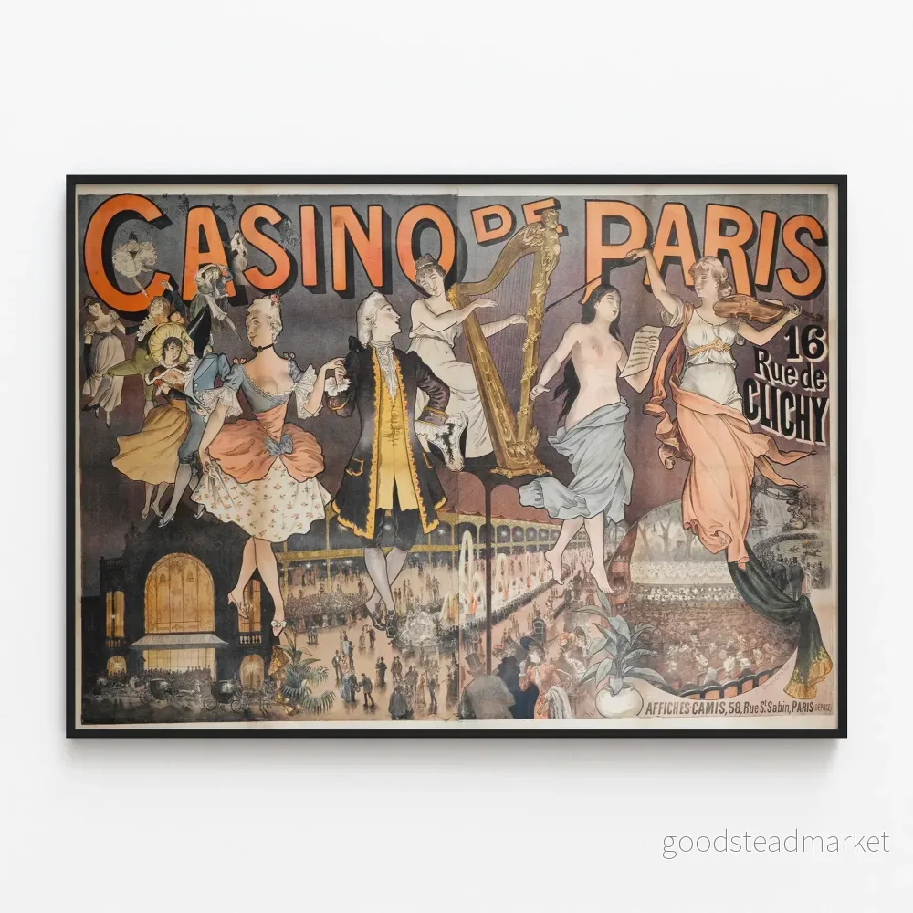 Vintageposter Casino de Paris 16 Rue de Clichy