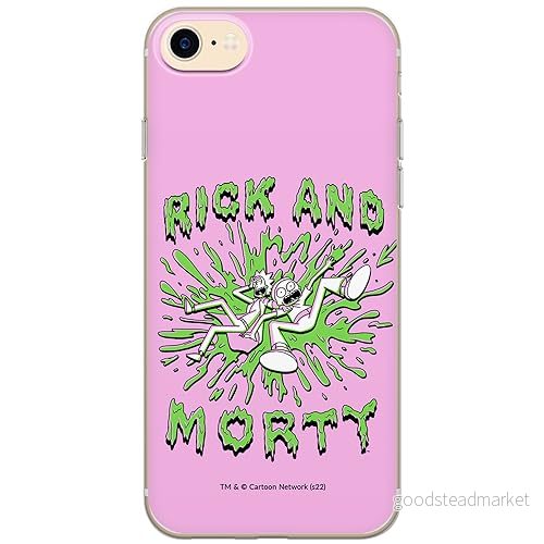 ERT GROUP mobiltelefonfodral för Iphone 7/8/ SE 2/ 3 originalt och officiellt licensierat Rick and Morty mönster & 024, fodral tillverkad av TPU plast 5905511149277