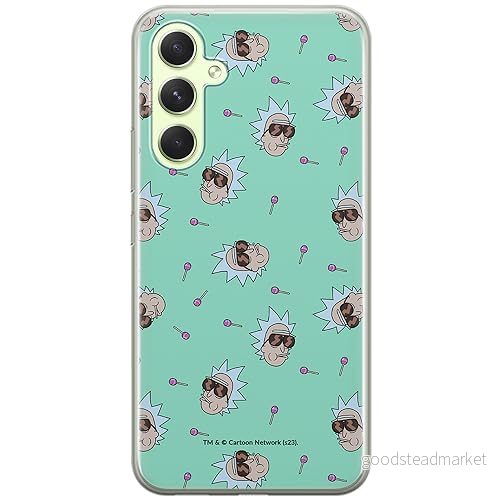 ERT GROUP mobiltelefonfodral för Samsung A54 5G originalt och officiellt licensierat Rick and Morty mönster & 048 anpassad till formen på mobiltelefonen, fodral tillverkad av TPU plast 5905795051754