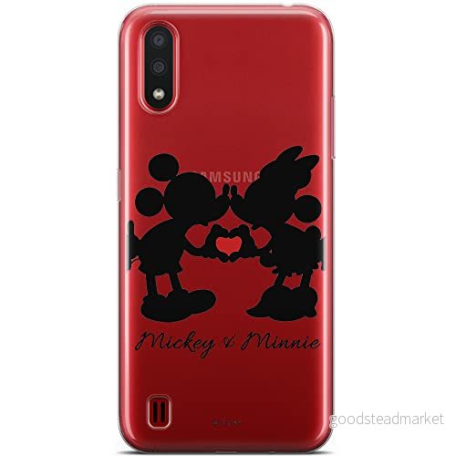 ERT GROUP mobiltelefonfodral för Samsung A01 originalt och officiellt licensierat Disney mönster Mickey & Minnie 003 optimalt anpassad till formen på mobiltelefonen, gedeeltelijk transparant 5904805424922