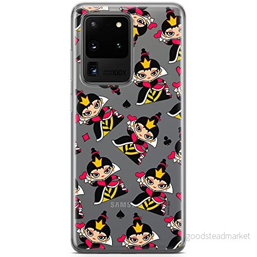 ERT GROUP mobiltelefonfodral för Samsung S20 ULTRA / S11 PLUS originalt och officiellt licensierat Disney mönster Queen of Hearts 002 anpassad till formen på mobiltelefonen, gedeeltelijk transparant 5905131433084