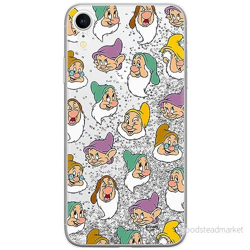 ERT GROUP mobiltelefonfodral för Apple Iphone XR originalt och officiellt licensierat Disney mönster Snow White & 7 dwarfs 015, med glitter overflow effekt 5905131777836
