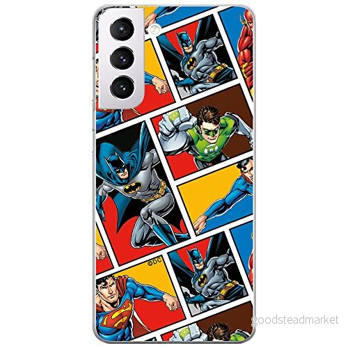 ERT GROUP mobiltelefonfodral för Samsung S21 originalt och officiellt licensierat DC mönster Justice League 001 optimalt anpassad till formen på mobiltelefonen, fodral tillverkad av TPU plast 5903932296273