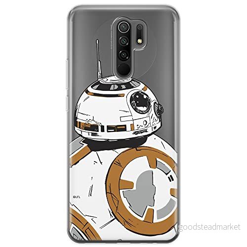 ERT GROUP mobiltelefonfodral för Xiaomi REDMI 9 originalt och officiellt licensierat Star Wars mönster BB 8 009 optimalt anpassad till formen på mobiltelefonen, gedeeltelijk transparant 5903040293652