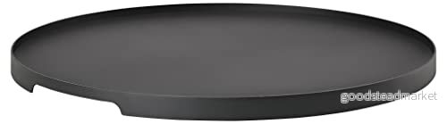 Zone Denmark Singles serveringsbricka i metall, dekorativ bricka, rund, 35 cm diameter, svart 5722003320378