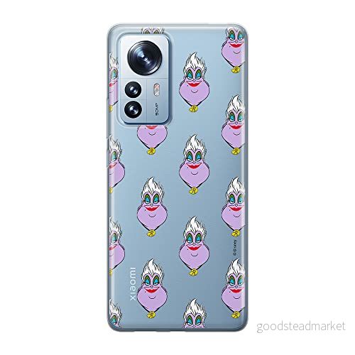 ERT GROUP mobiltelefonfodral för Xiaomi 12 PRO originalt och officiellt licensierat Disney mönster Ursula 003 optimalt anpassad till formen på mobiltelefonen, gedeeltelijk transparant 5905511519872
