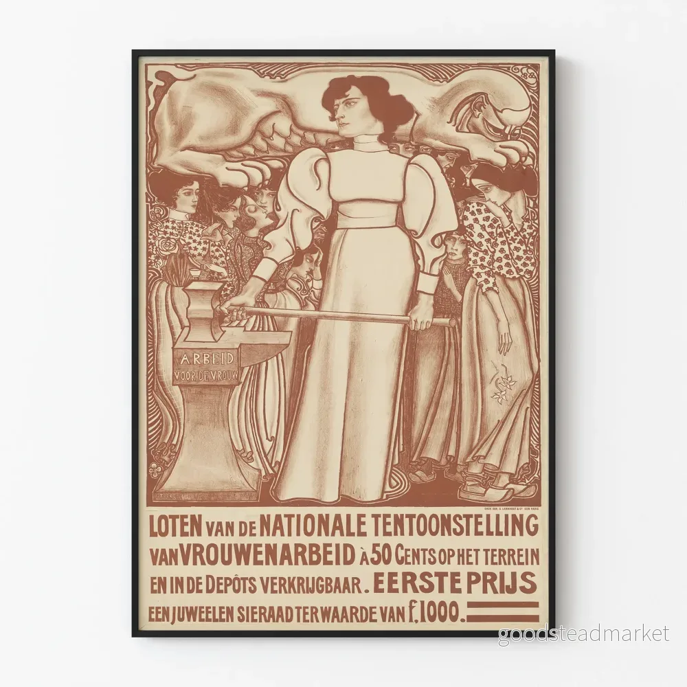 Art Déco-Poster Kvinnors Arbete – Vintage Väggdekoration