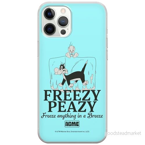 ERT GROUP mobiltelefonfodral för Iphone 12/12 PRO originalt och officiellt licensierat Looney Tunes mönster Sylvester & Tweety 005, fodral tillverkad av TPU plast 5905795124366