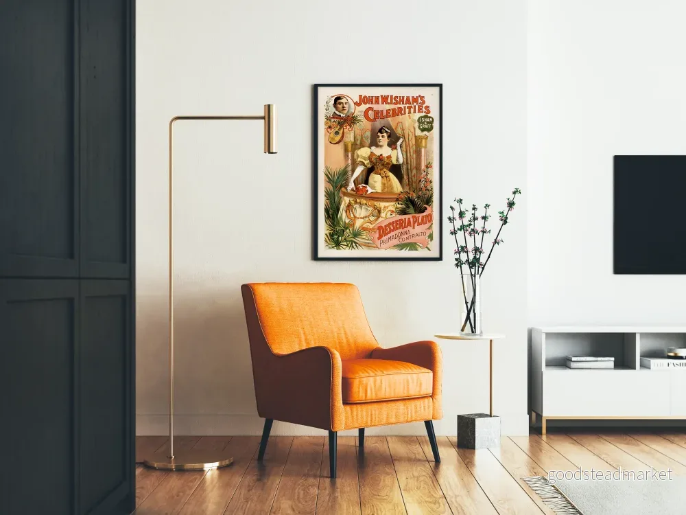 Vintageposter av John W. Isham's Celebrities – Retro väggdekoration - Bild 2
