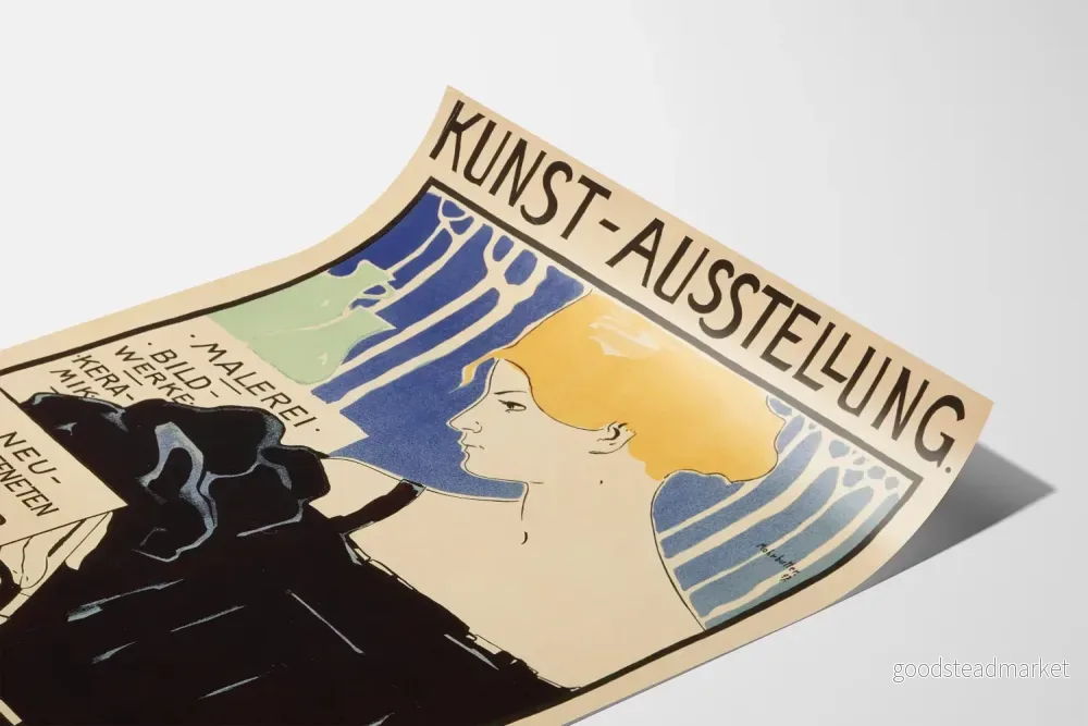 Vintage affisch för konstutställning Kaiser Wilhelm Museum Krefeld - Bild 3