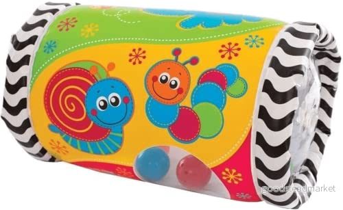 Playgro Krypleksak med musik, uppblåsbar, för barn över 6 månader, Tumble Jungle Peek in Roller, färgglad, 40154 9321104849700