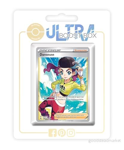 Danceuse (Dancer) 259/264 Full Art trainer Myboost X Épée et Bouclier 8 Poing de Fusion Box med 10 franska Pokémon kort 3701604934698