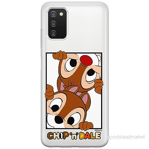 ERT GROUP mobiltelefonfodral för Samsung A03S originalt och officiellt licensierat Disney mönster Chip & Dale 005 optimalt anpassad till formen på mobiltelefonen, gedeeltelijk transparant 5905795021955