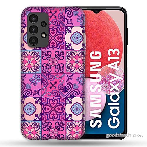 Fodral för Samsung Galaxy A13 texturerad cementplatta lila 3614848282114