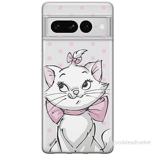 ERT GROUP mobiltelefonfodral för Google PIXEL 7 PRO originalt och officiellt licensierat Disney mönster Marie 002 optimalt anpassad till formen på mobiltelefonen, gedeeltelijk transparant 5905795179014