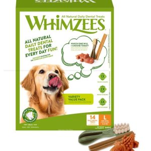 Whimzees Variety L 14 stk 840 g box 8718627754993