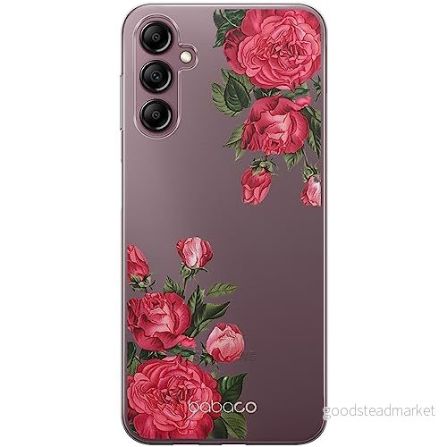 ERT GROUP mobiltelefonfodral för Samsung A14 4G/5G originalt och officiellt licensierat Babaco mönster Flowers 007 optimalt anpassad till formen på mobiltelefonen, gedeeltelijk transparant 5905511820763