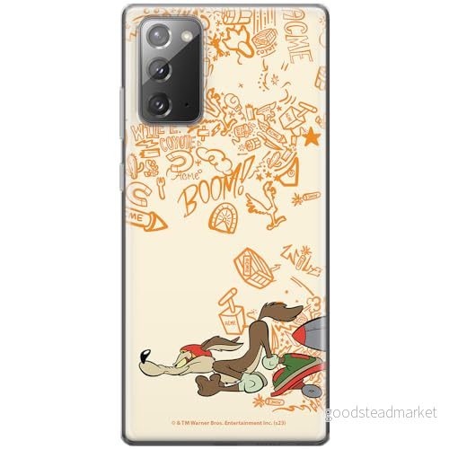 ERT GROUP mobiltelefonfodral för Samsung GALAXY NOTE 20 originalt och officiellt licensierat Looney Tunes mönster Coyote 002 anpassad till formen på mobiltelefonen, fodral tillverkad av TPU plast 5905795137847