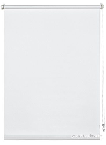 Deco Company rullgardin att klämma fast, för dagsljus, Ogenomskinlig, Monteringssats ingår, Uni, Vit, 55 x 150 cm (BxH) 4003018328049