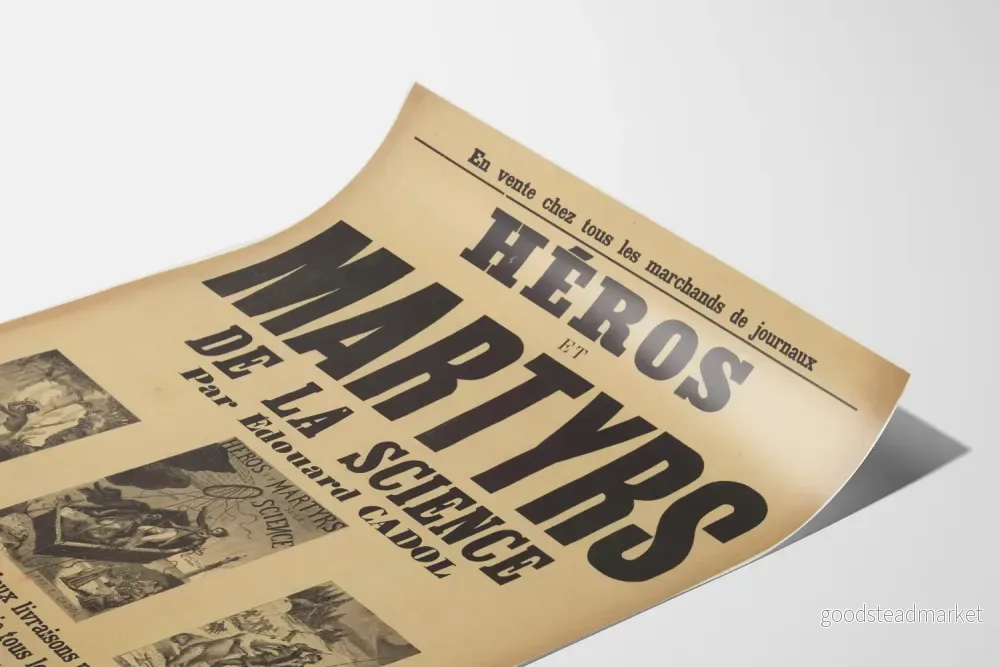 Vintageposter Héros och Martyrer av Vetenskapen av Édouard Cadol - Bild 3
