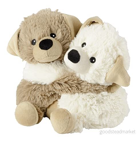 Warmies® Cuddly Friends Dog Heat Cushion/Soft Toy Set of 2 Millet Lavender Filling 4260394915519