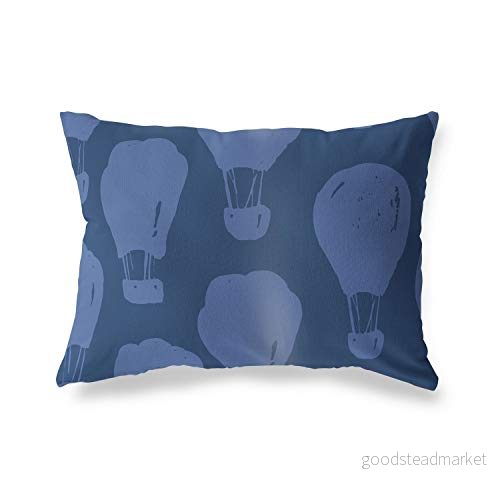 BonaMaison dekorativt kuddöverdrag, blå prydnadskuddöverdrag, heminredning örngott för vardagsrum, soffa, sovrum, storlek: 45 x 60 cm designad och tillverkad i Turkiet 4546680313314