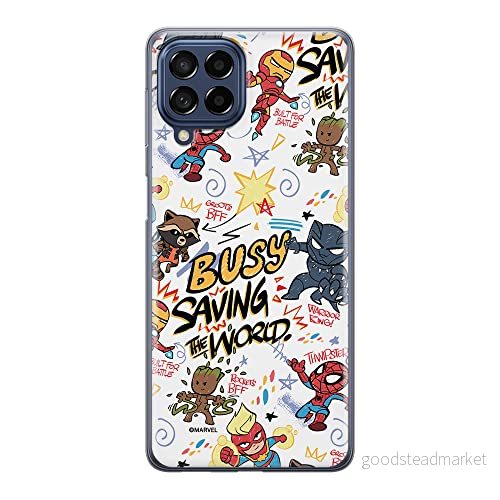 ERT GROUP mobiltelefonfodral för Samsung M33 5G originalt och officiellt licensierat Marvel mönster Avengers 026 optimalt anpassad till formen på mobiltelefonen, fodral tillverkad av TPU plast 5905511357146