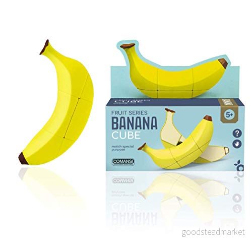 Comansi Banankub magisk kub med fruktform pedagogiskt spel för att utveckla intelligens och fingerfärdighet, flerfärgad, 15 x 4 8 cm (1) 8412906189918