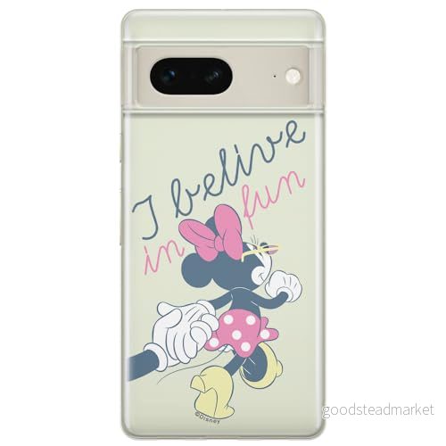ERT GROUP mobiltelefonfodral för Google PIXEL 7 originalt och officiellt licensierat Disney mönster Minnie 005 optimalt anpassad till formen på mobiltelefonen, gedeeltelijk transparant 5905795156930