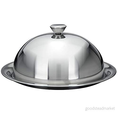 Matlås med tallrik Ø 25 cm Tallrikslås ostkupa Serveringslås Serveringstallrik serveringsbestick 8711295936265