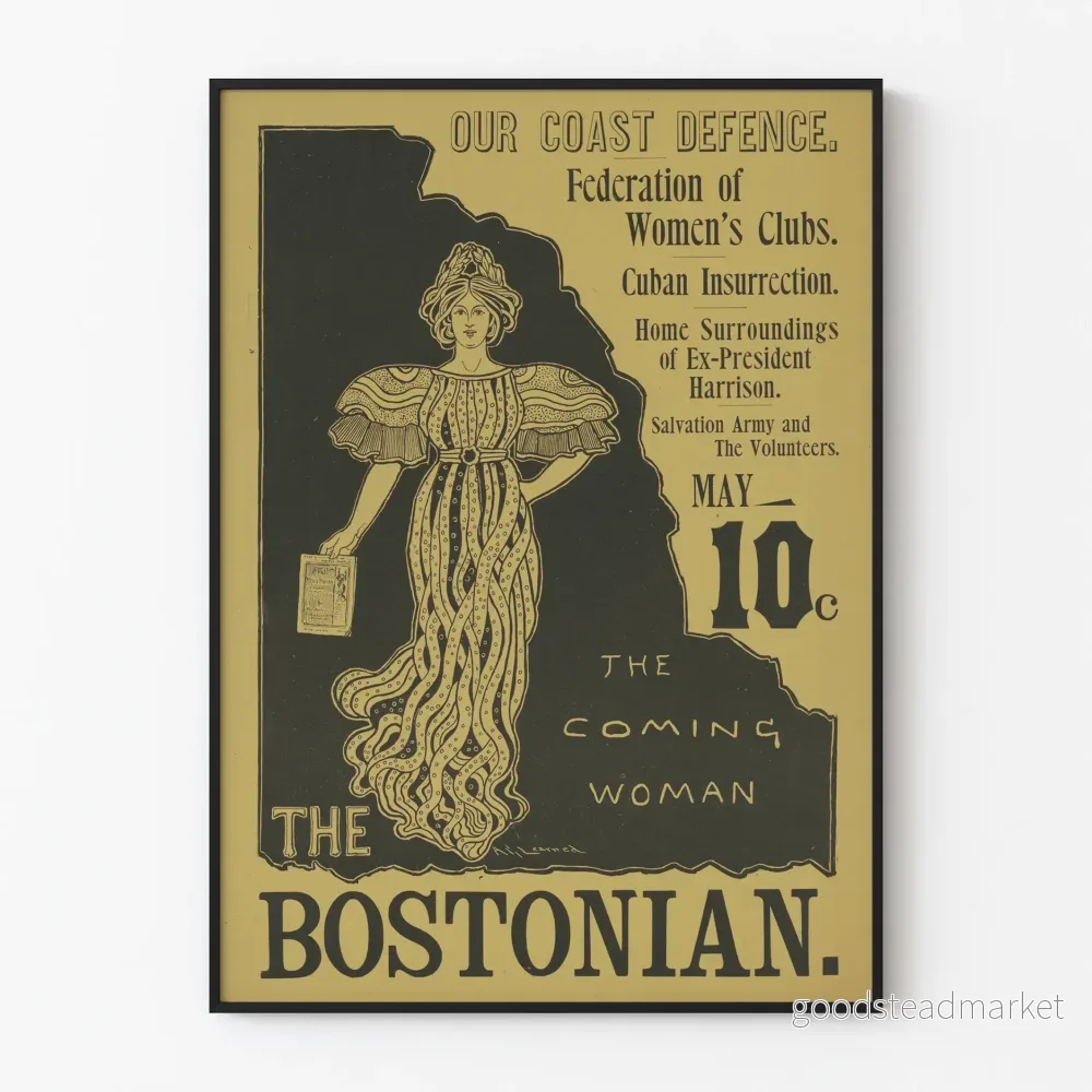 Vintageposter The Bostonian - Vår kustförsvar, 10 maj 10c