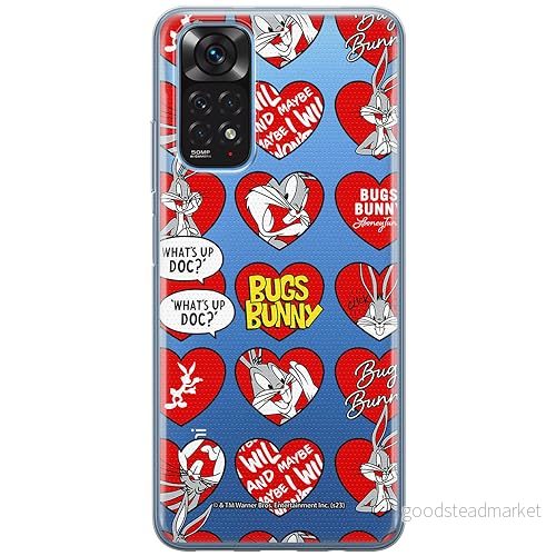 ERT GROUP mobiltelefonfodral för Xiaomi REDMI NOTE 11T/ 11S 5G/ POCO M4 PRO 5G originalt och officiellt licensierat Looney Tunes mönster Bugs 022, gedeeltelijk transparant 5905795087050