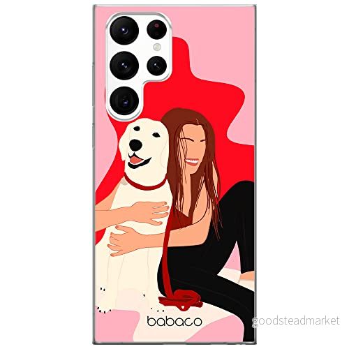 ERT GROUP mobiltelefonfodral för Samsung S22 ULTRA originalt och officiellt licensierat Babaco mönster Dogs 006 Vit optimalt anpassad till formen på mobiltelefonen, fodral tillverkad av TPU plast 5905131003911