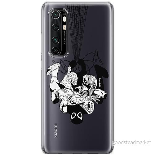 ERT GROUP mobiltelefonfodral för Xiaomi MI NOTE 10 Lite originalt och officiellt licensierat Marvel mönster Spider Man 043 optimalt anpassad till formen på mobiltelefonen, gedeeltelijk transparant 5905795019068