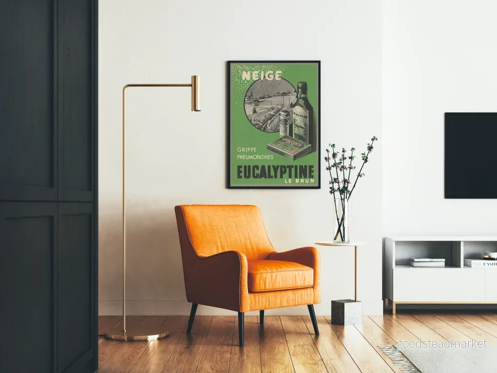 Vintageposter Eucalyptine Le Brun retro väggdekoration - Bild 2