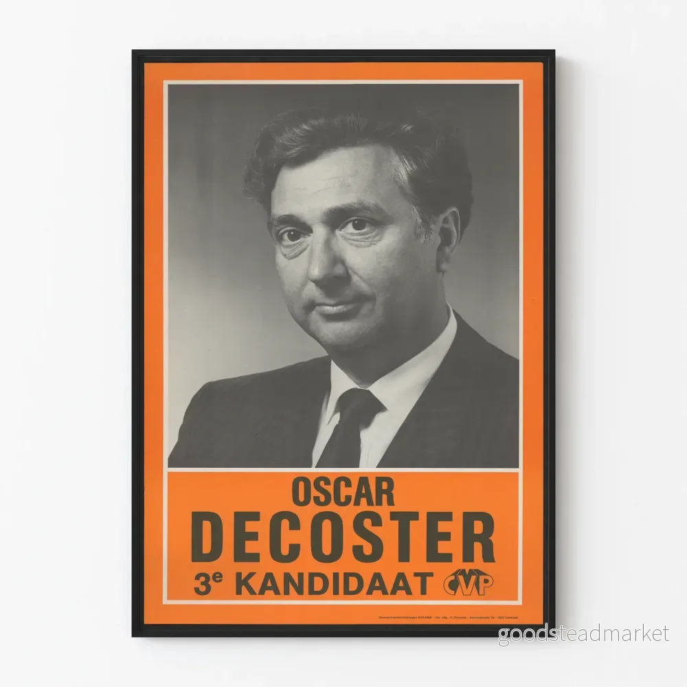 Vintageposter Oscar Decoster 3:e Kandidaat CVP