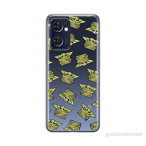ERT GROUP mobiltelefonfodral för Oppo RENO 7 5G originalt och officiellt licensierat Star Wars mönster Baby Yoda 008 optimalt anpassad till formen på mobiltelefonen, gedeeltelijk transparant 5905511311056