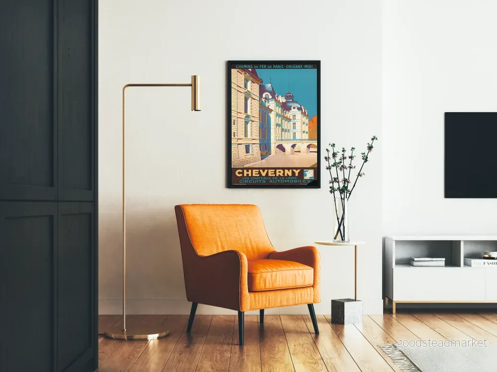Vintageposter Château de Cheverny - Loire bilrundturer - Bild 2