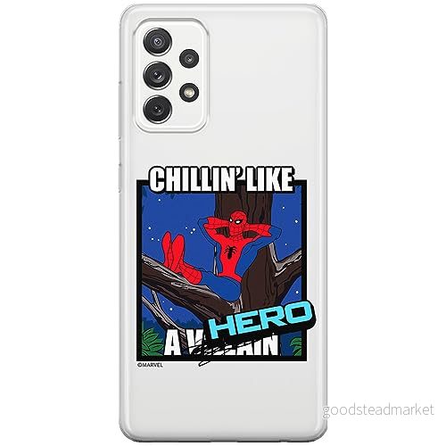 ERT GROUP mobiltelefonfodral för Samsung A73 5G originalt och officiellt licensierat Marvel mönster Spider Man 033 optimalt anpassad till formen på mobiltelefonen, gedeeltelijk transparant 5905795009021