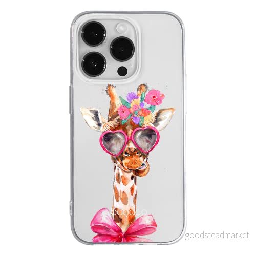 ERT GROUP mobiltelefonfodral för Apple Iphone 14 PRO originalt och officiellt licensierat Babaco mönster Giraffe 002 optimalt anpassad till formen på mobiltelefonen, gedeeltelijk transparant 5905131923950