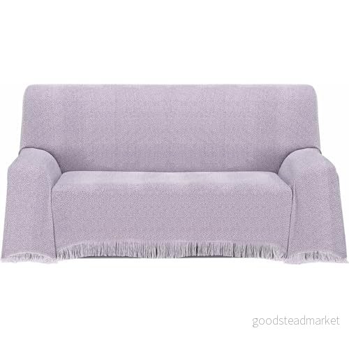 ECOMMERC3 Multifunktionellt överkast storlek 180 x 260 cm för soffa eller säng Foulard multifunktionell extra mjuk känsla lila 8435767356794