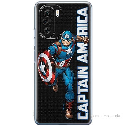 ERT GROUP mobiltelefonfodral för Xiaomi MI 11i/ REDMI K40/K40 PRO/POCO F3/ F3 PRO originalt och officiellt licensierat Marvel mönster Capitan America 030, fodral tillverkad av TPU plast 5905511885533