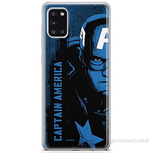 ERT GROUP mobiltelefonfodral för Samsung A31 originalt och officiellt licensierat Marvel mönster Captain America 010 optimalt anpassad till formen på mobiltelefonen, fodral tillverkad av TPU plast 5903040219874
