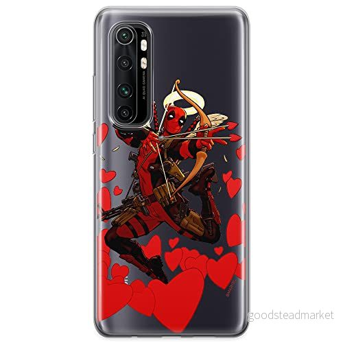 ERT GROUP mobiltelefonfodral för Xiaomi MI NOTE 10 Lite originalt och officiellt licensierat Marvel mönster Deadpool 011 optimalt anpassad till formen på mobiltelefonen, gedeeltelijk transparant 5904805592041