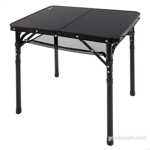 AKTIVE Litet hopfällbart bord, svart, 60 x 45 27/56 cm, höjdjusterbar, halkfria stopp, stöder 30 kg, bärhandtag, inkluderar avtagbart hjälpnät, strand, trädgård (63086) 8412842630864 AKTIVE Litet hopfällbart bord, svart, 60 x 45 27/56 cm, höjdjusterbar, halkfria stopp, stöder 30 kg, bärhandtag, inkluderar avtagbart hjälpnät, strand, trädgård (63086) 8412842630864
