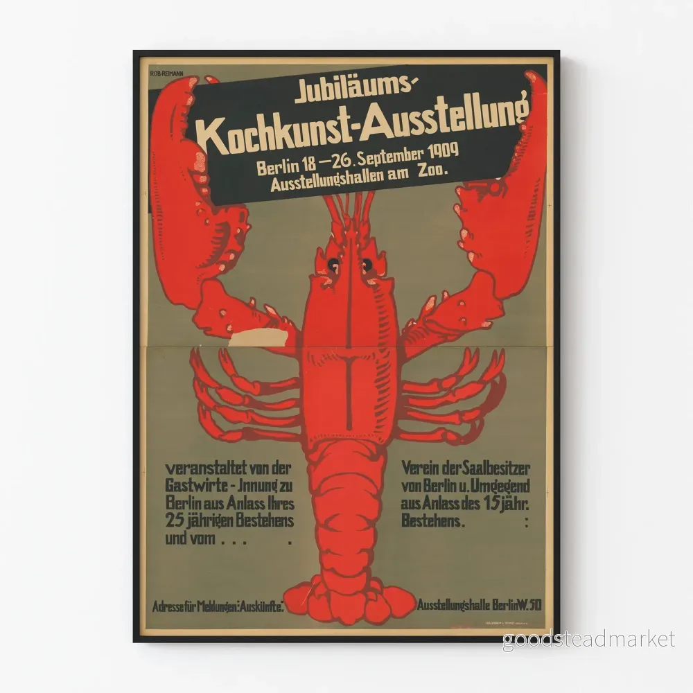 Vintageposter för Utställning av Kulinär konst Berlin 1909