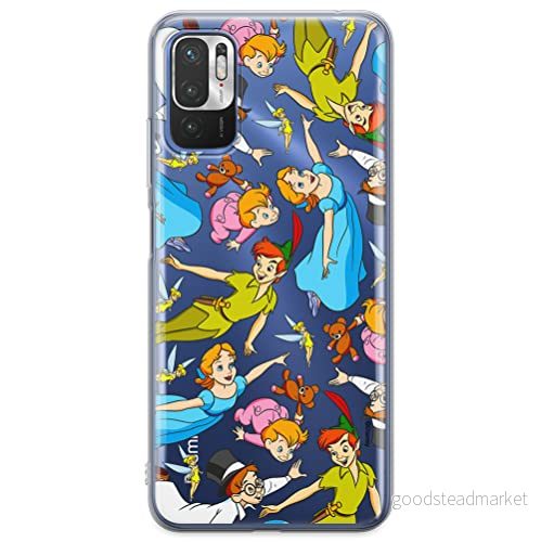 ERT GROUP mobiltelefonfodral för Xiaomi REDMI NOTE 10 5G / POCO M3 PRO originalt och officiellt licensierat Disney mönster Peter Pan 002, gedeeltelijk transparant 5905131790255